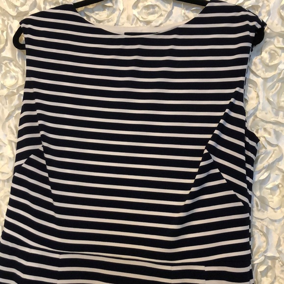 Navy dress with crew neck - Picture 3 of 5